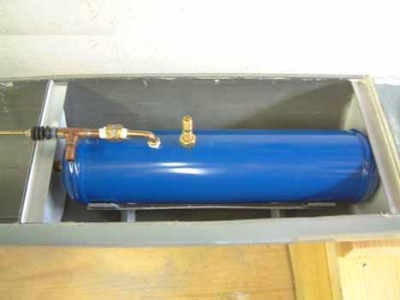 implantation des deux valves sur la réserve d'air comprimé